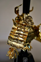 NEOPINE Warrior Hookah gold lion-head medallion and horned helm detail