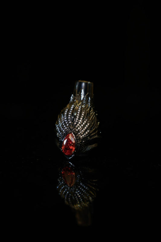 Hookah- Black-red diamond Egyptian Queen